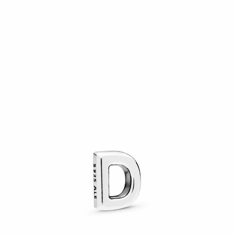 Pandora Letter D Petite Locket Charm - Sterling Silver - Canada | NO6577DQ